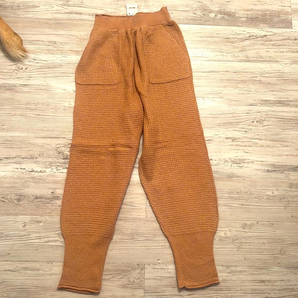 Free People C.O.Z.Y Pants Cafe Cream large - Picture 5 of 7